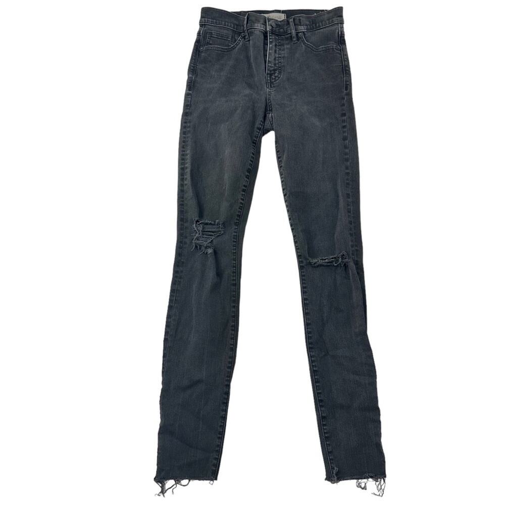 Madewell 9” high rise skinny jeans black women's 26 tall - Picture 2 of 12